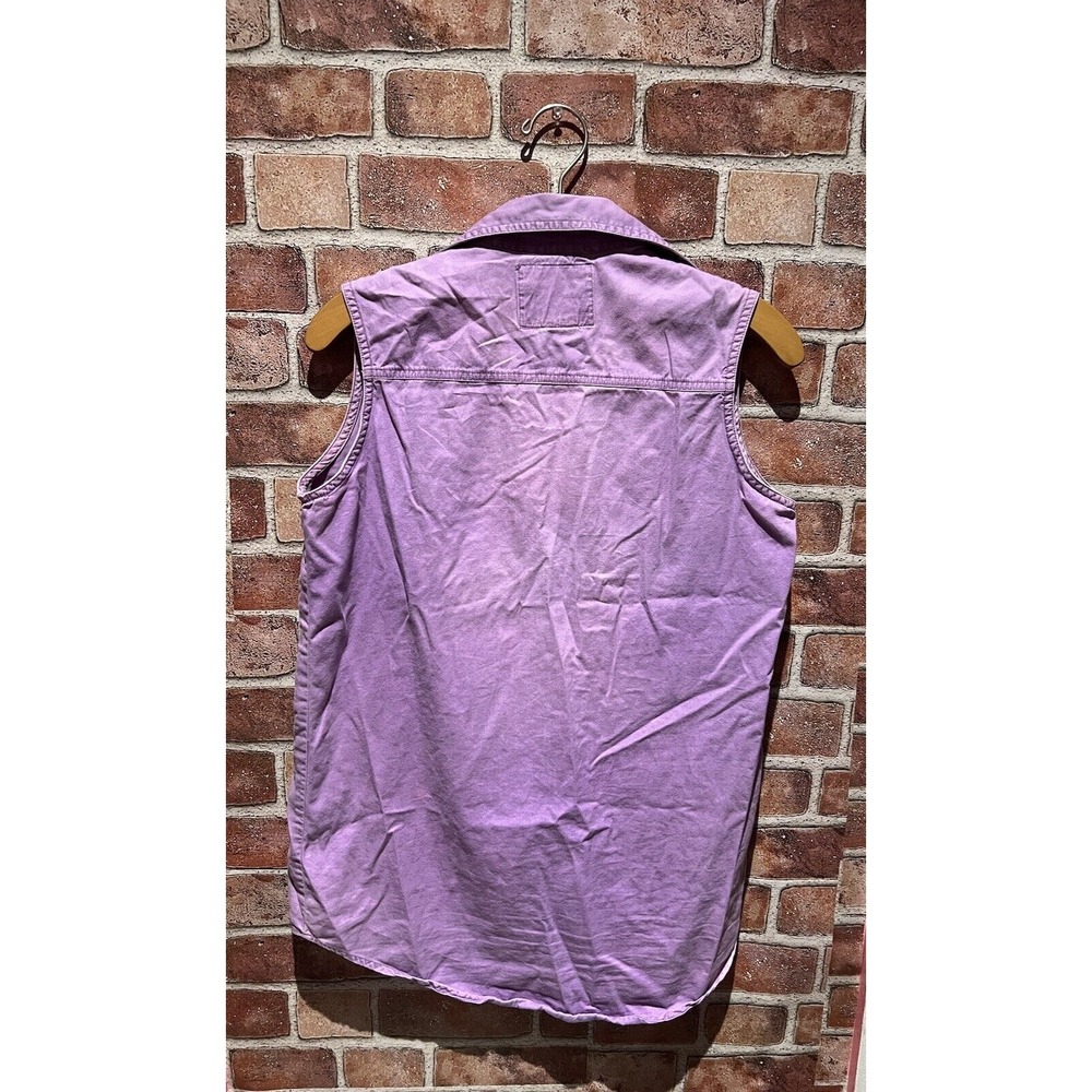 AbsolutelyAuthenticAtLastAmericasBestDressed Purple Sleeveless ButtonDown Size S - Picture 2 of 7
